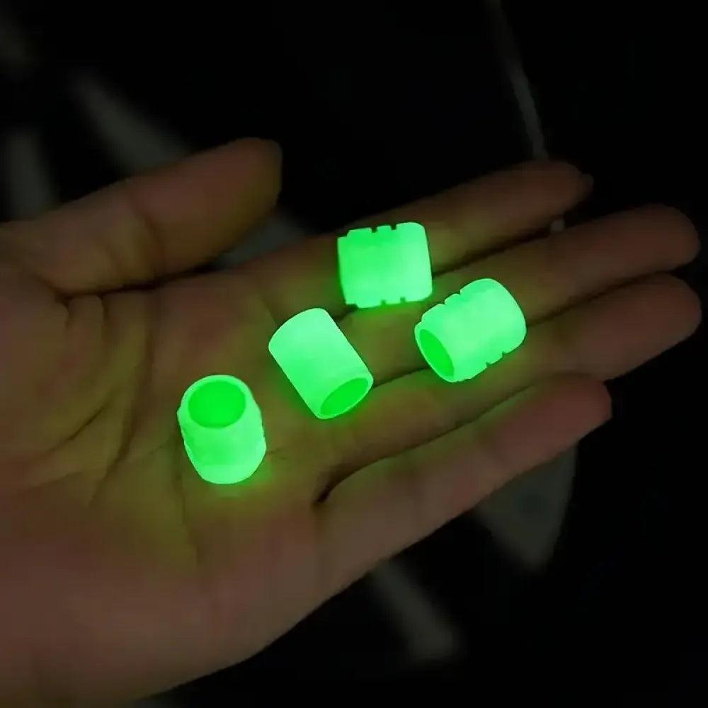 Tyre Valve Caps Luminous Glow - Automotive