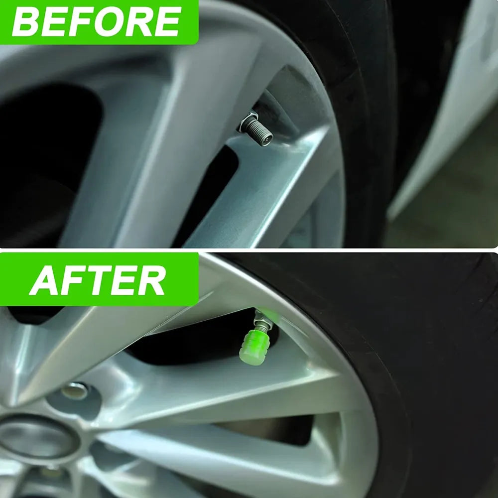 Tyre valve caps luminous glow - automotive