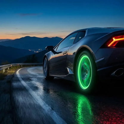 Tyre valve caps luminous glow - automotive