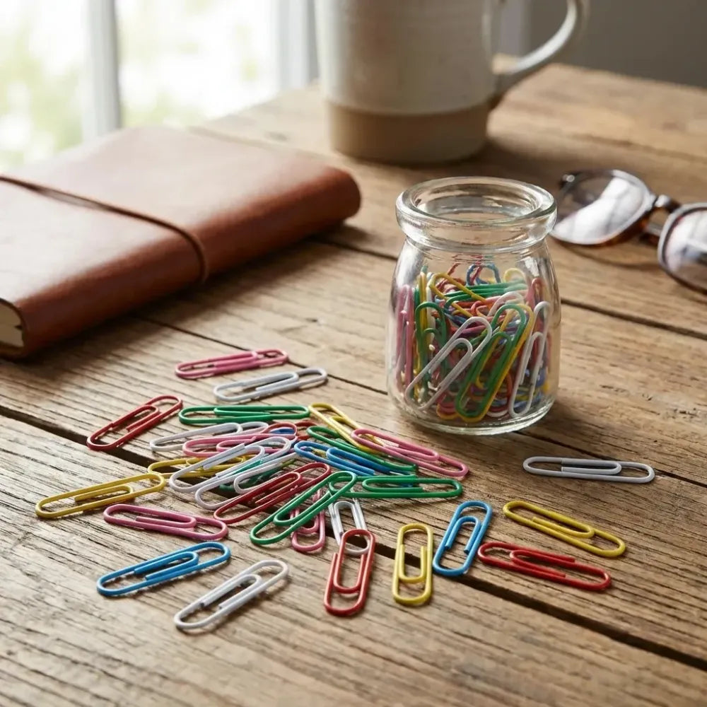 U-shape metal paper clips - office