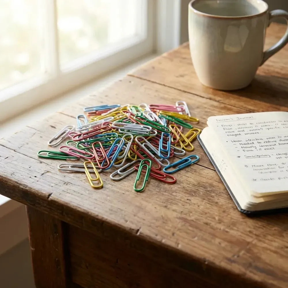 U-shape metal paper clips - office