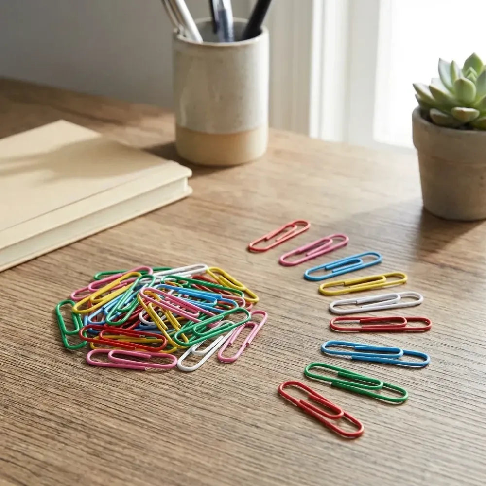 U-shape metal paper clips - office