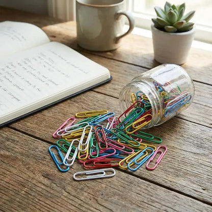 U-shape metal paper clips - office