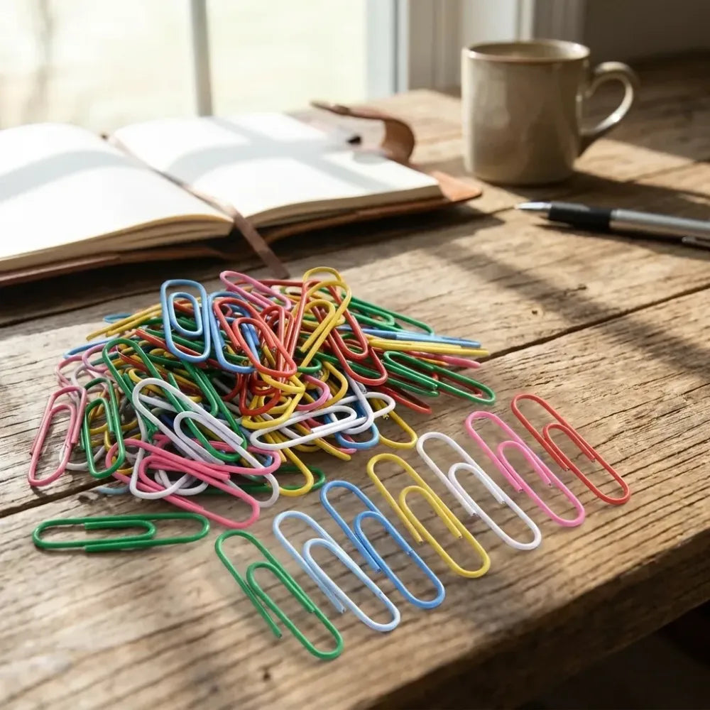 U-shape metal paper clips - office