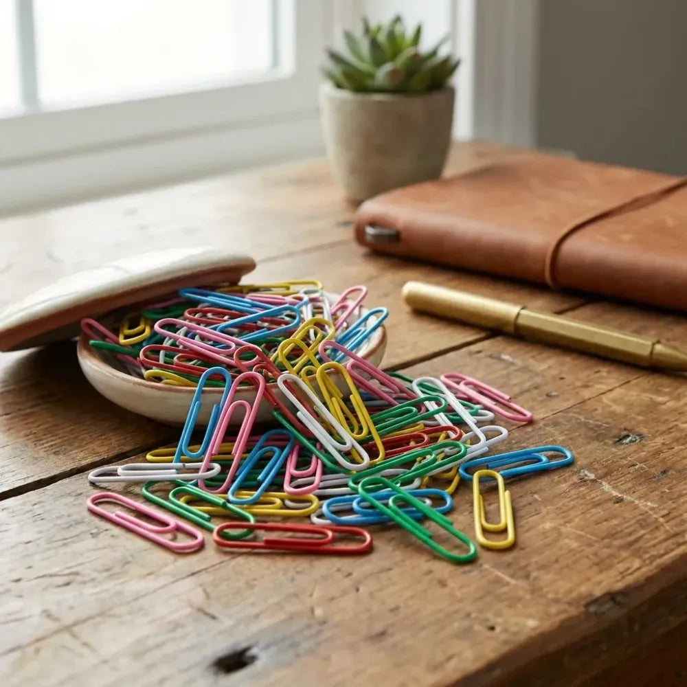 U-shape metal paper clips - office