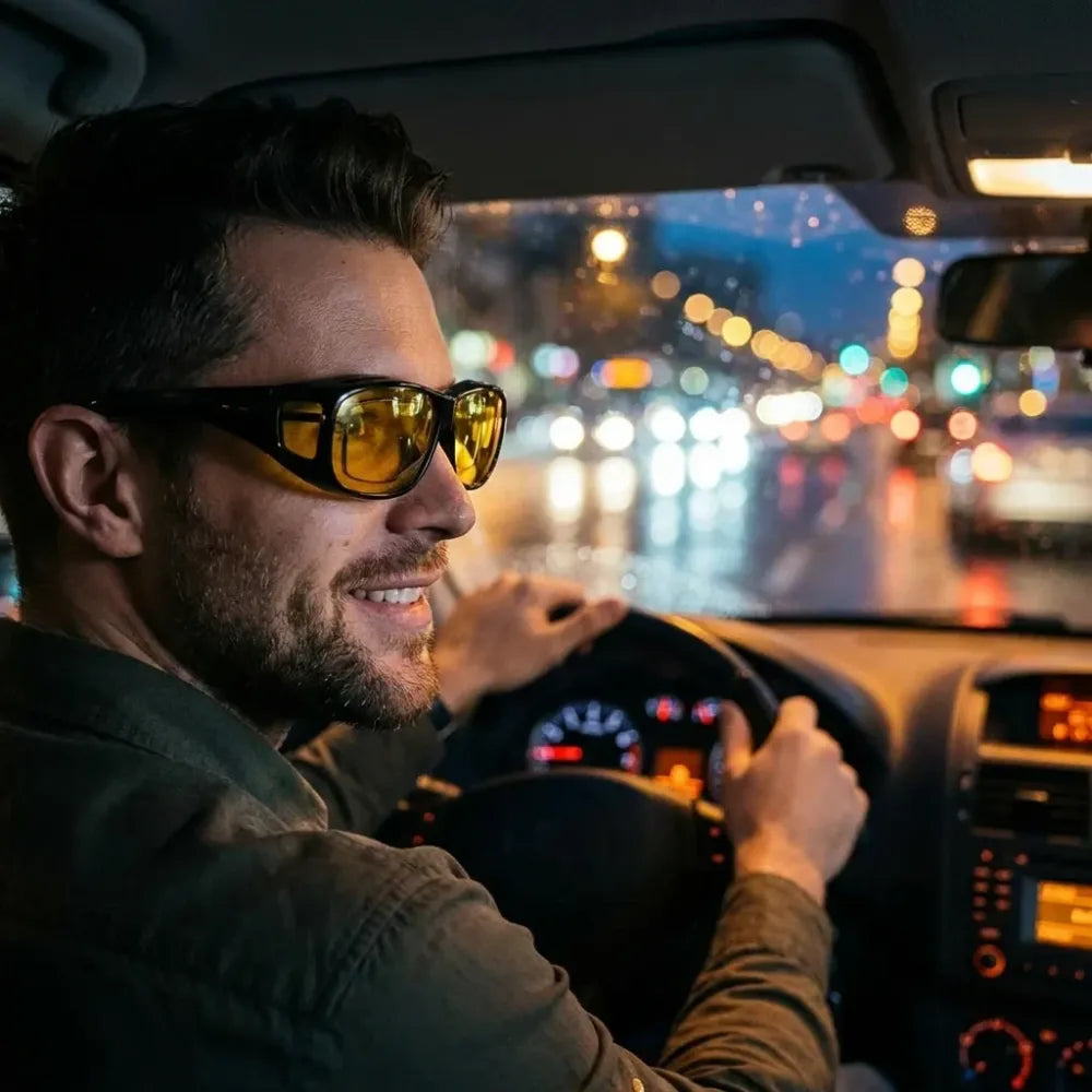 Ultimate night driving clear vision glasses! - sunglasses