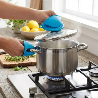 Ultra-grip silicone oven mitts - kitchen tool