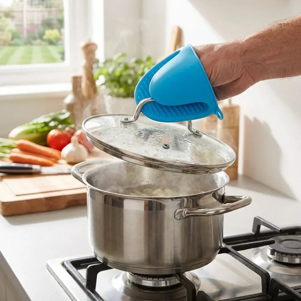 Ultra-grip silicone oven mitts - kitchen tool