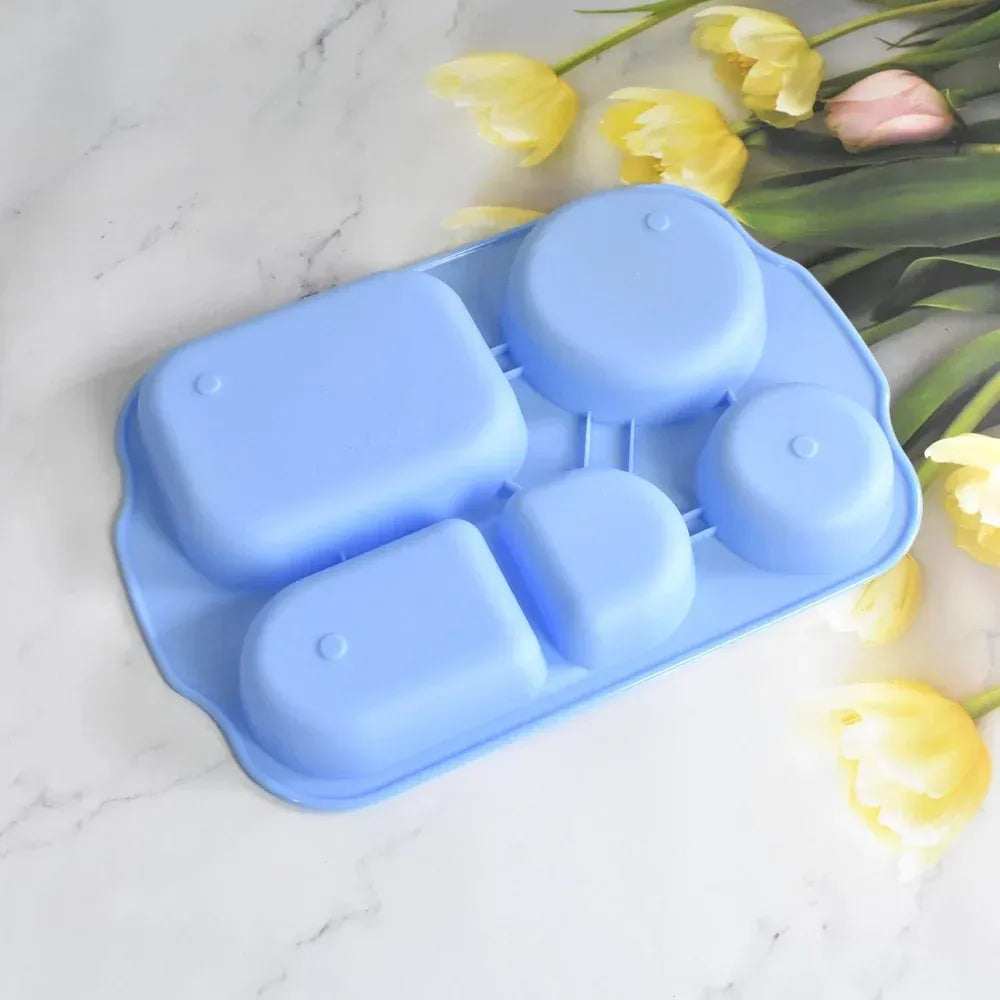 Unbreakable 5-compartment plates - kitchen tool