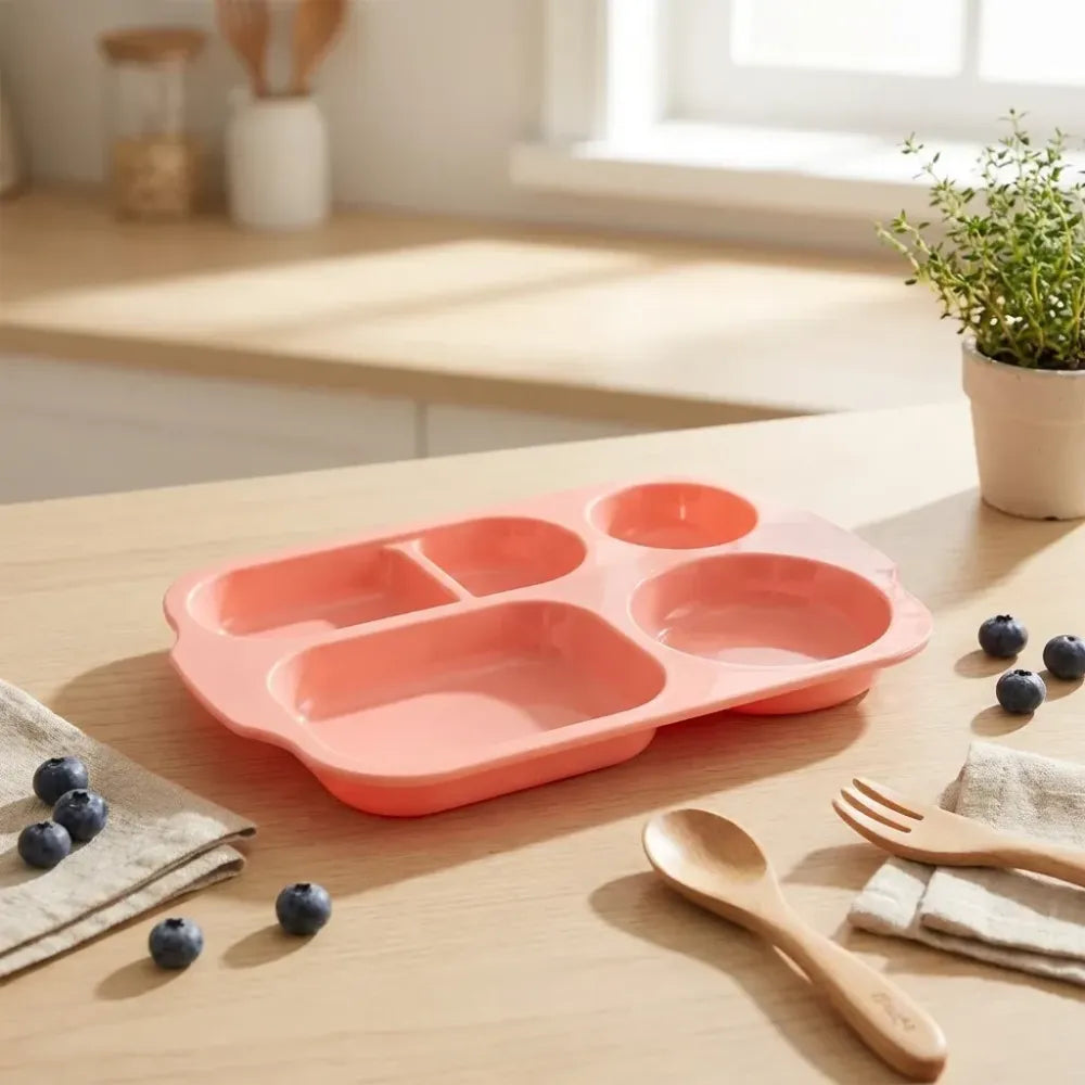 Unbreakable 5-compartment plates - kitchen tool
