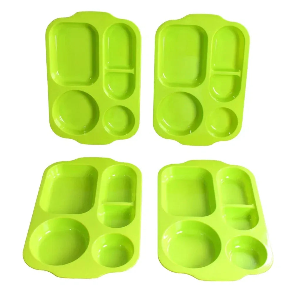 Unbreakable 5-compartment plates - kitchen tool