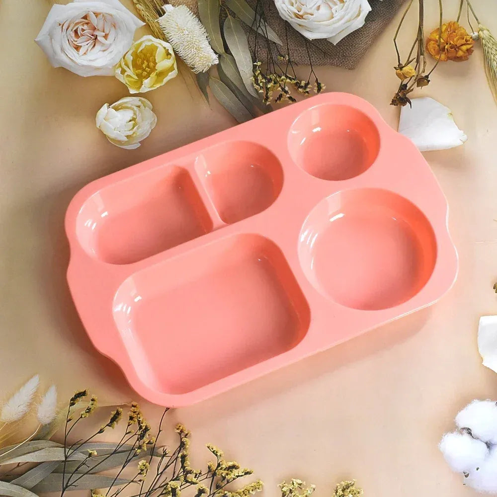 Unbreakable 5-compartment plates - kitchen tool