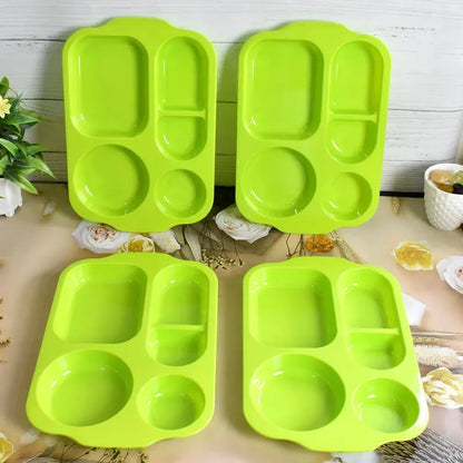 Unbreakable 5-compartment plates - kitchen tool