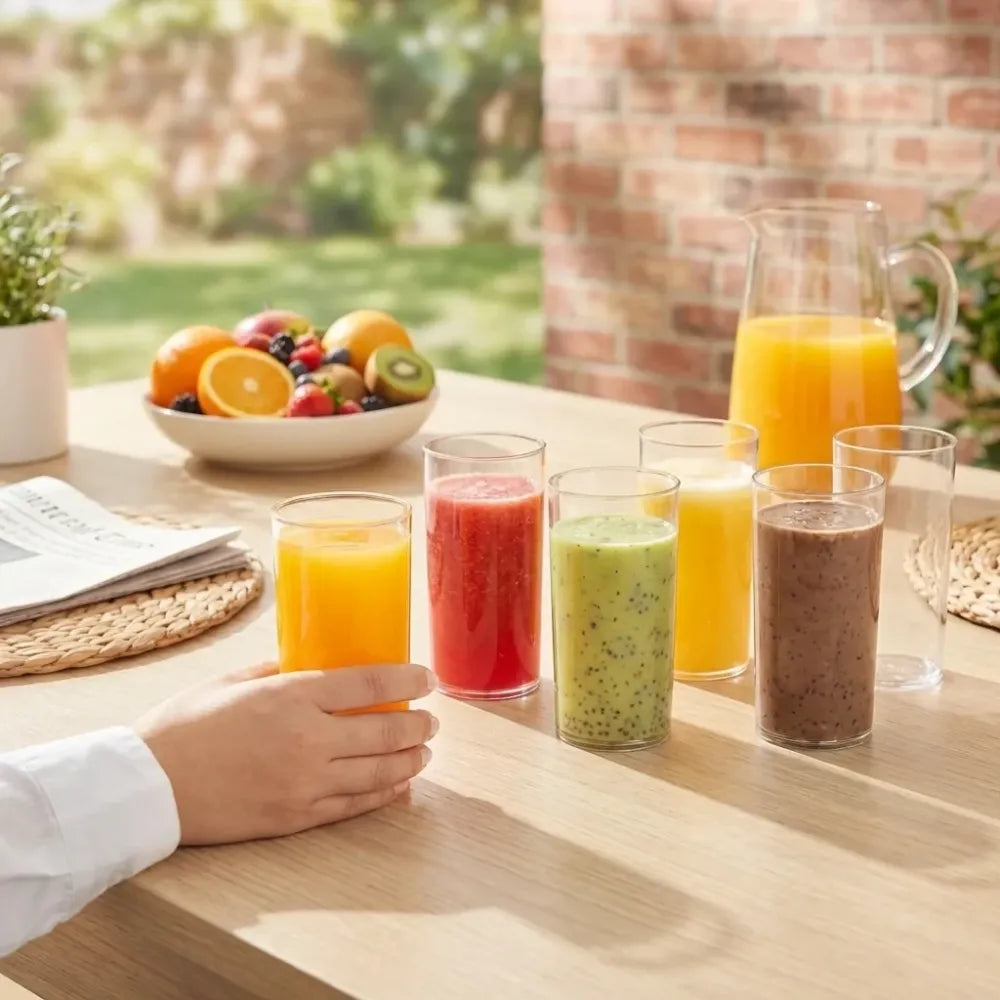 Unbreakable transparent glass set - home & kitchen