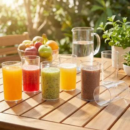 Unbreakable transparent glass set - home & kitchen