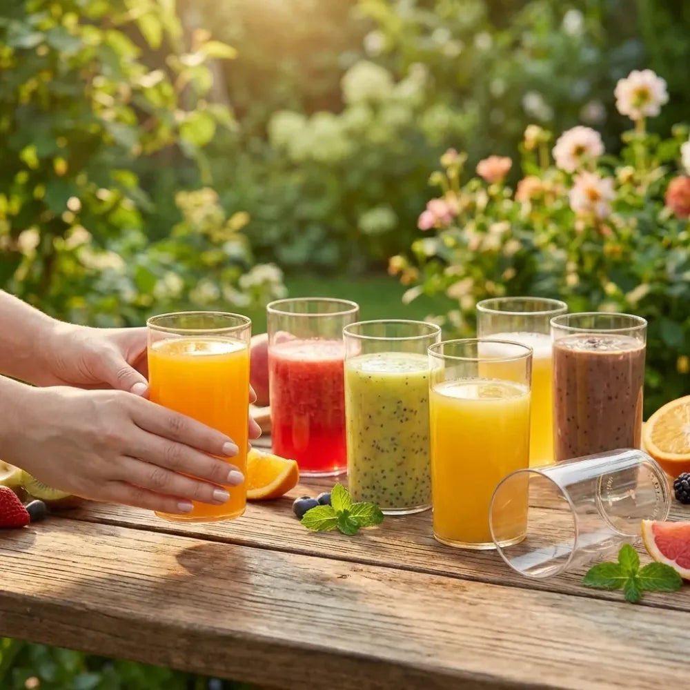 Unbreakable transparent glass set - home & kitchen