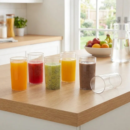 Unbreakable transparent glass set - home & kitchen