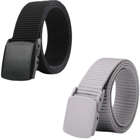 Unisex canvas belt pack of 2 fdcanvasbeltblkgrey