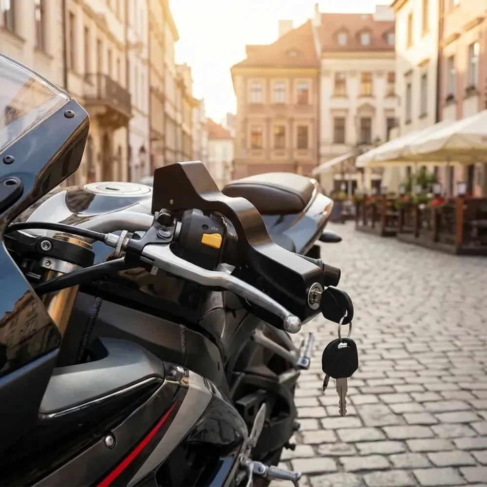 Universal motorcycle grip lock - home improvement