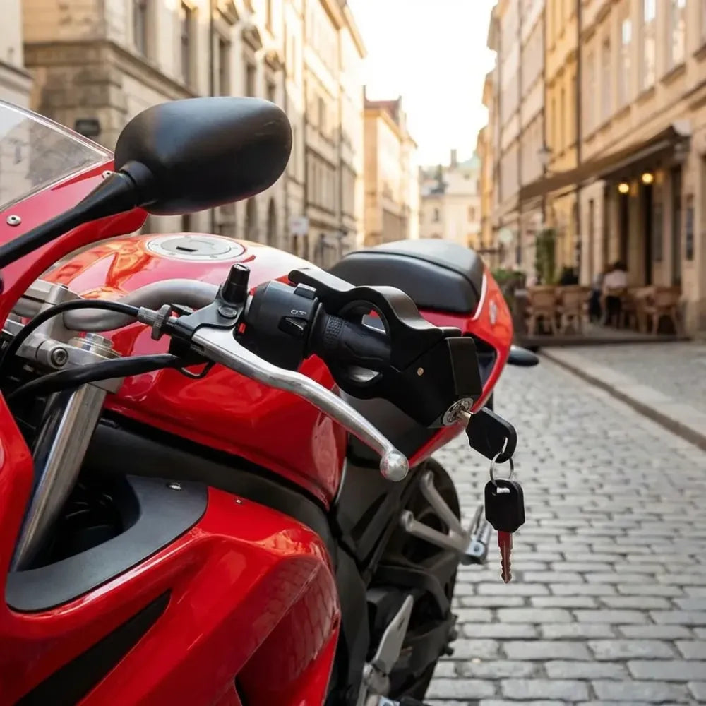 Universal motorcycle grip lock - home improvement