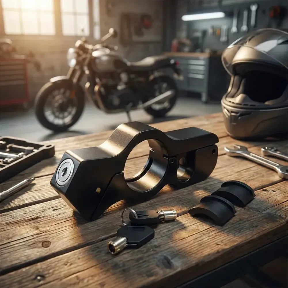 Universal motorcycle grip lock - home improvement