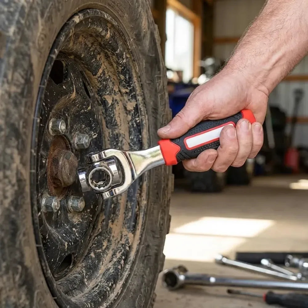 Universal multi-function 48-in-1 stainless steel spanner