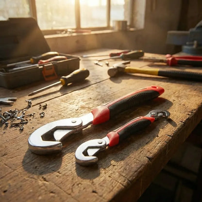 Universal quick snap wrench set - hardware