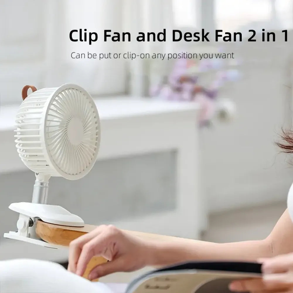 Usb clip-on desk fan