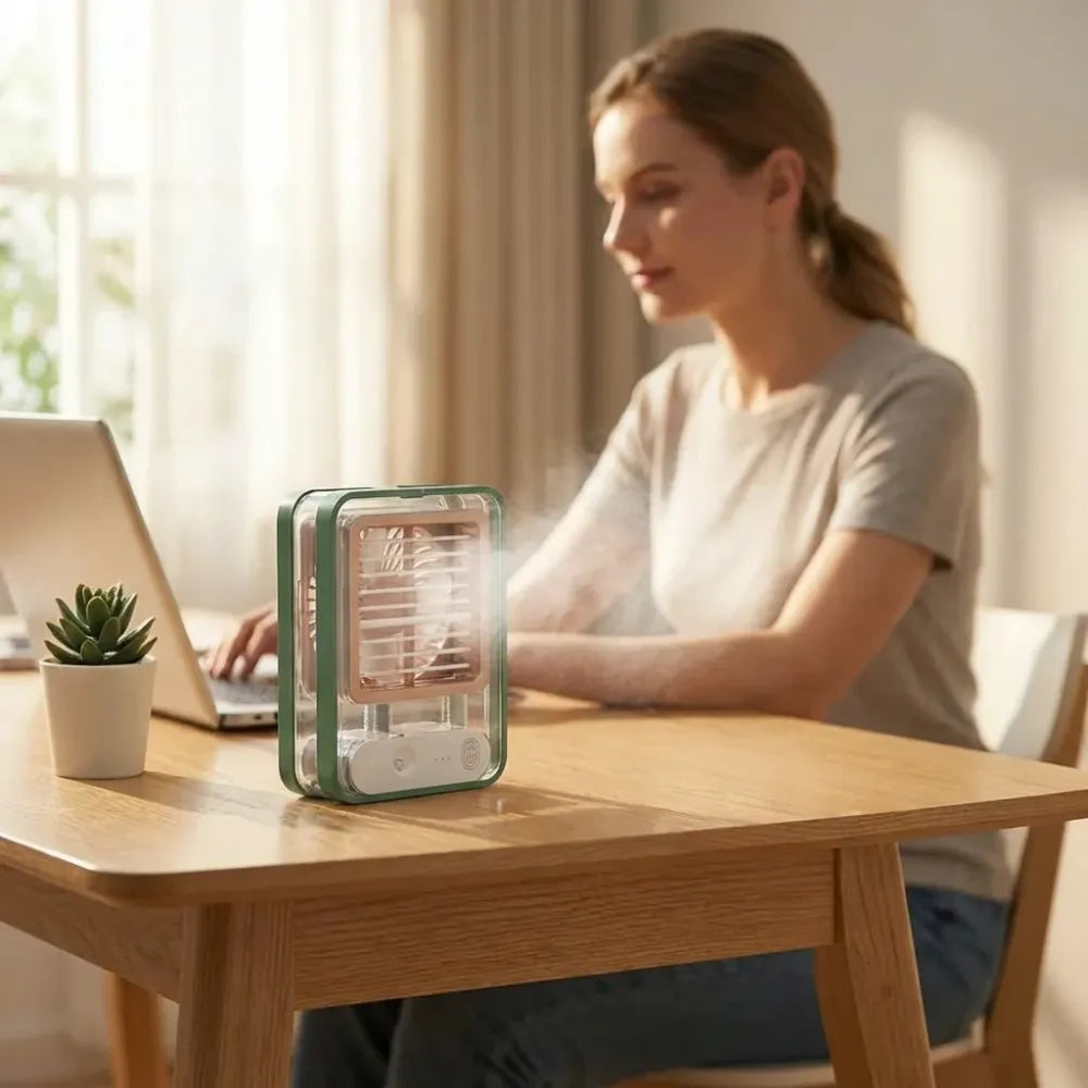 Usb misting desk fan - summer product