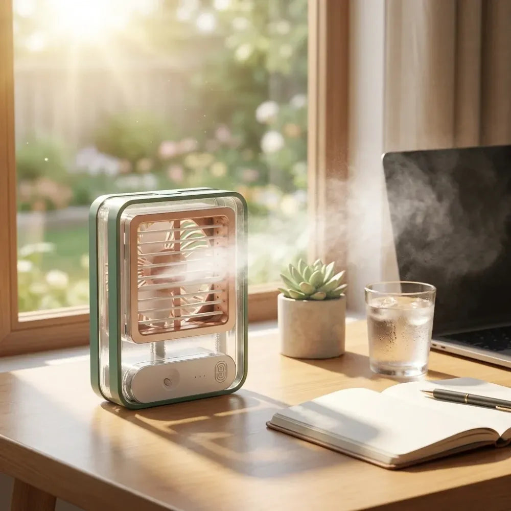 Usb misting desk fan - summer product