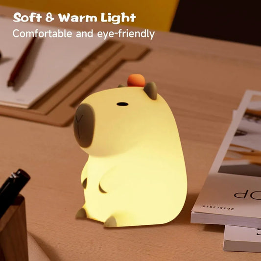 Usb rechargable capybara night light