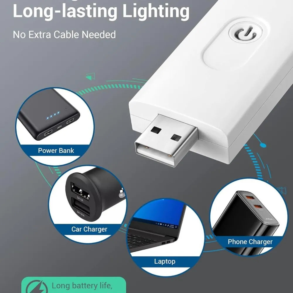 Usb rechargeable book reading light with brightness adjustable for eye-protection