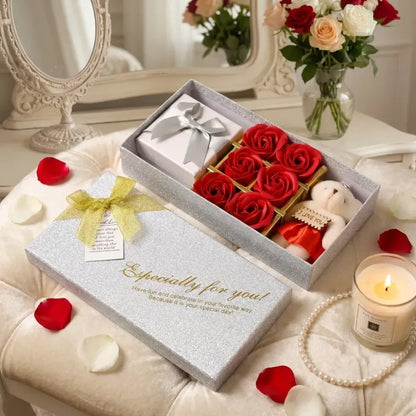 Valentine day gift set scented rose flowers pack with teddy - home improvement