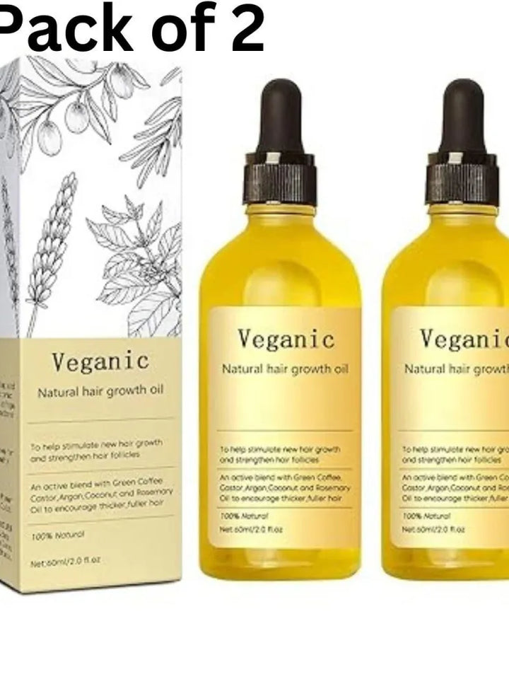Vegan Natural Hair Growth Oil (Pack of 2)