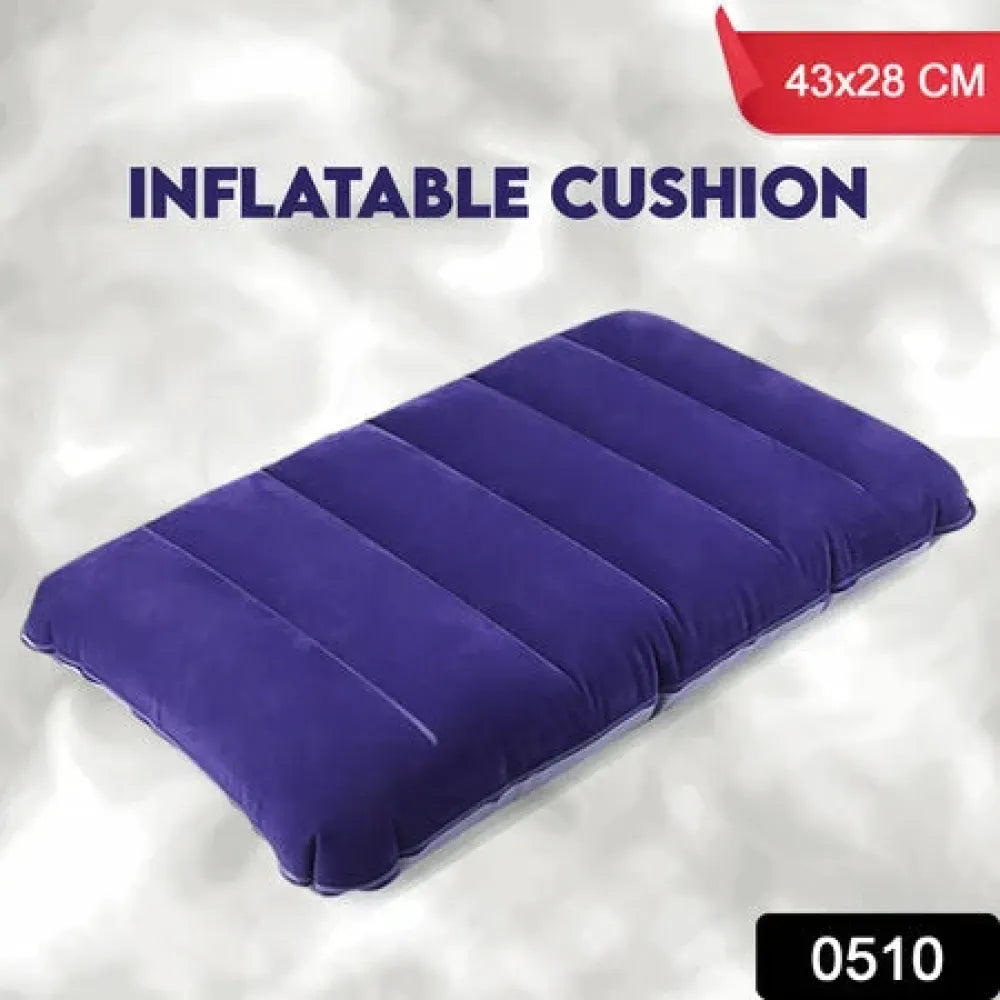 Velvet inflatable travel pillow