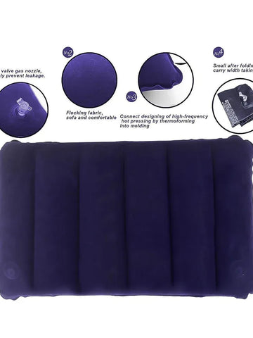 Velvet Inflatable Travel Pillow