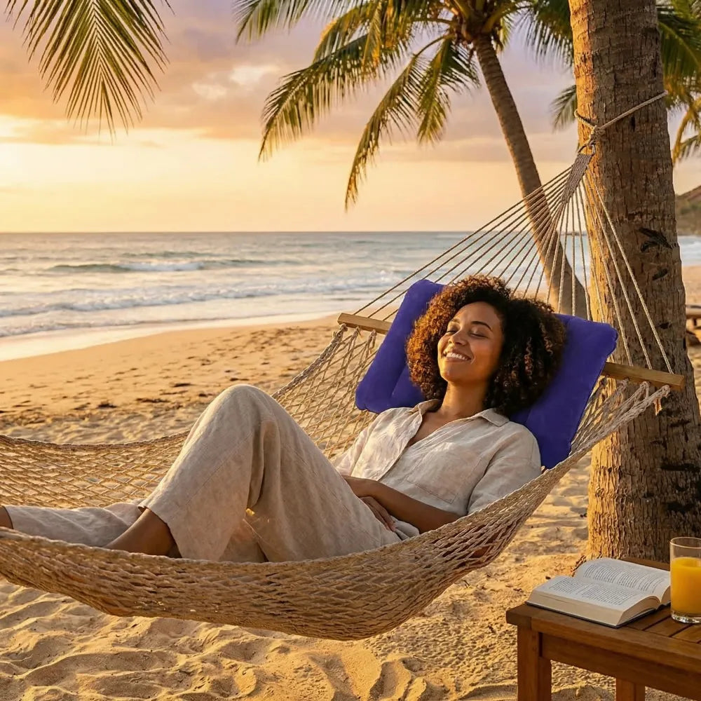 Velvet inflatable travel pillow