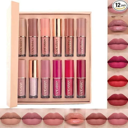 Velvet matte liquid lipstick set 12pcs