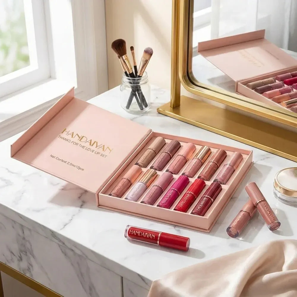 Velvet matte liquid lipstick set 12pcs