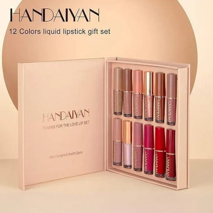 Velvet matte liquid lipstick set 12pcs