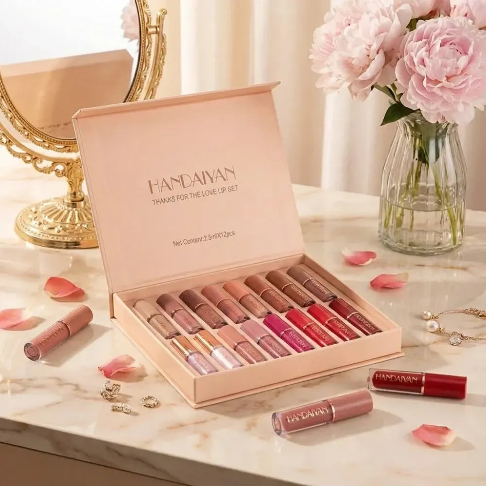 Velvet matte liquid lipstick set 12pcs
