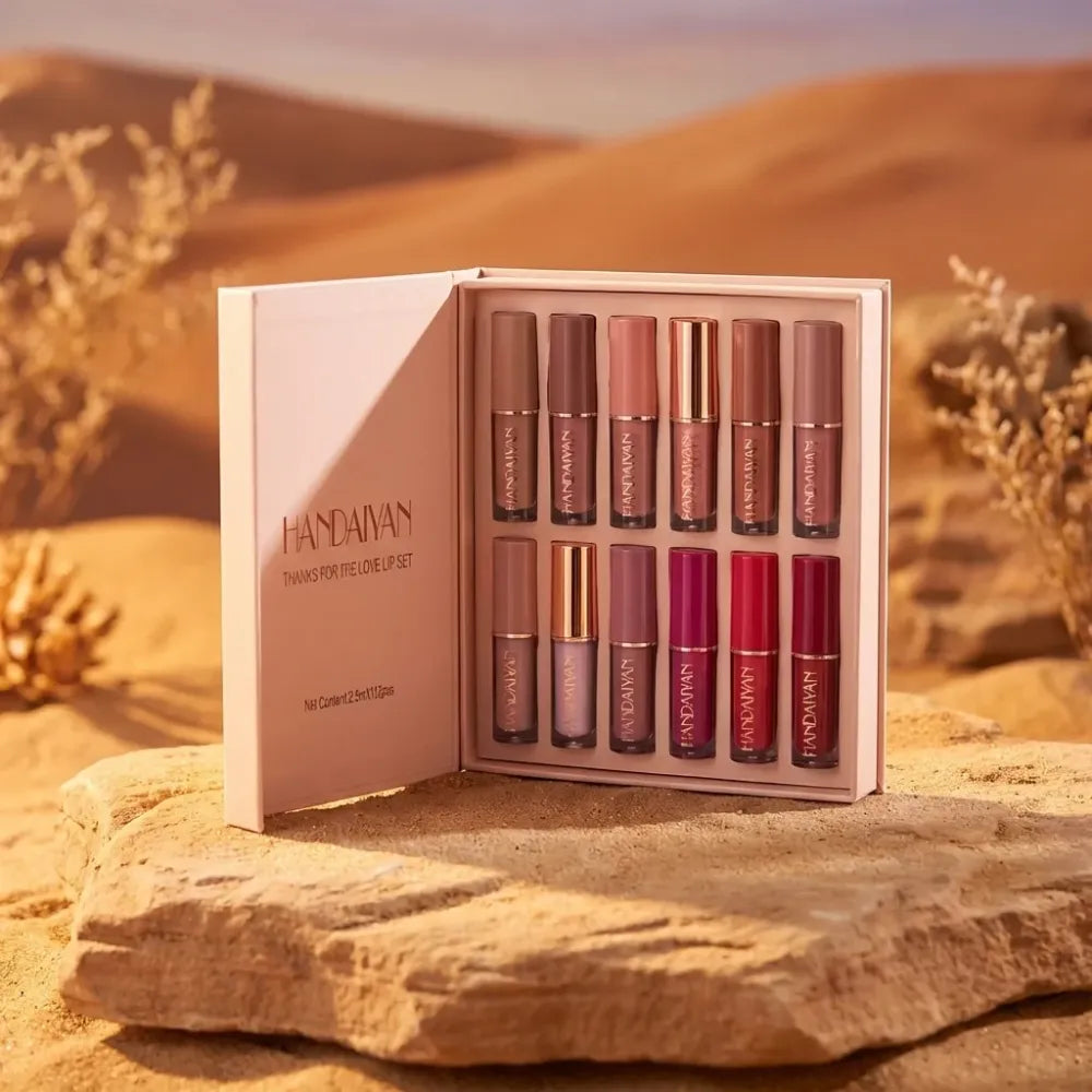 Velvet matte liquid lipstick set 12pcs