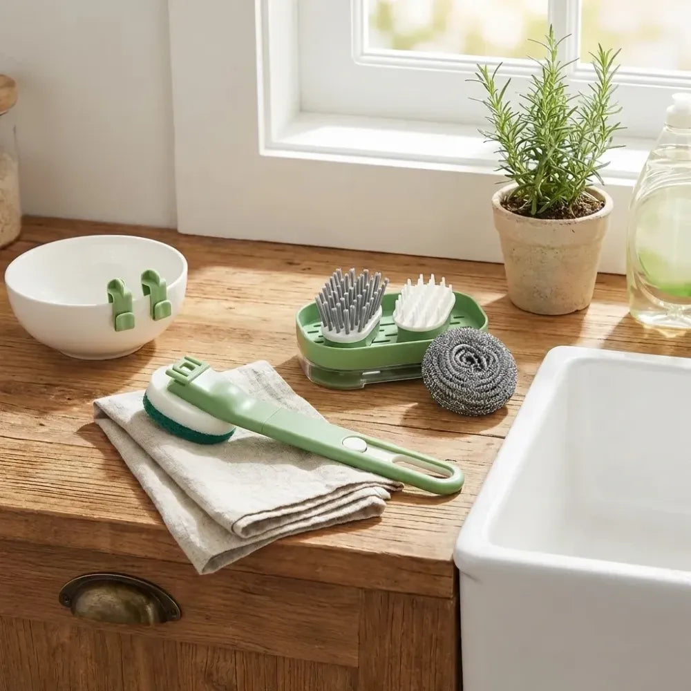 Versatile dish brush set - home & kitchen