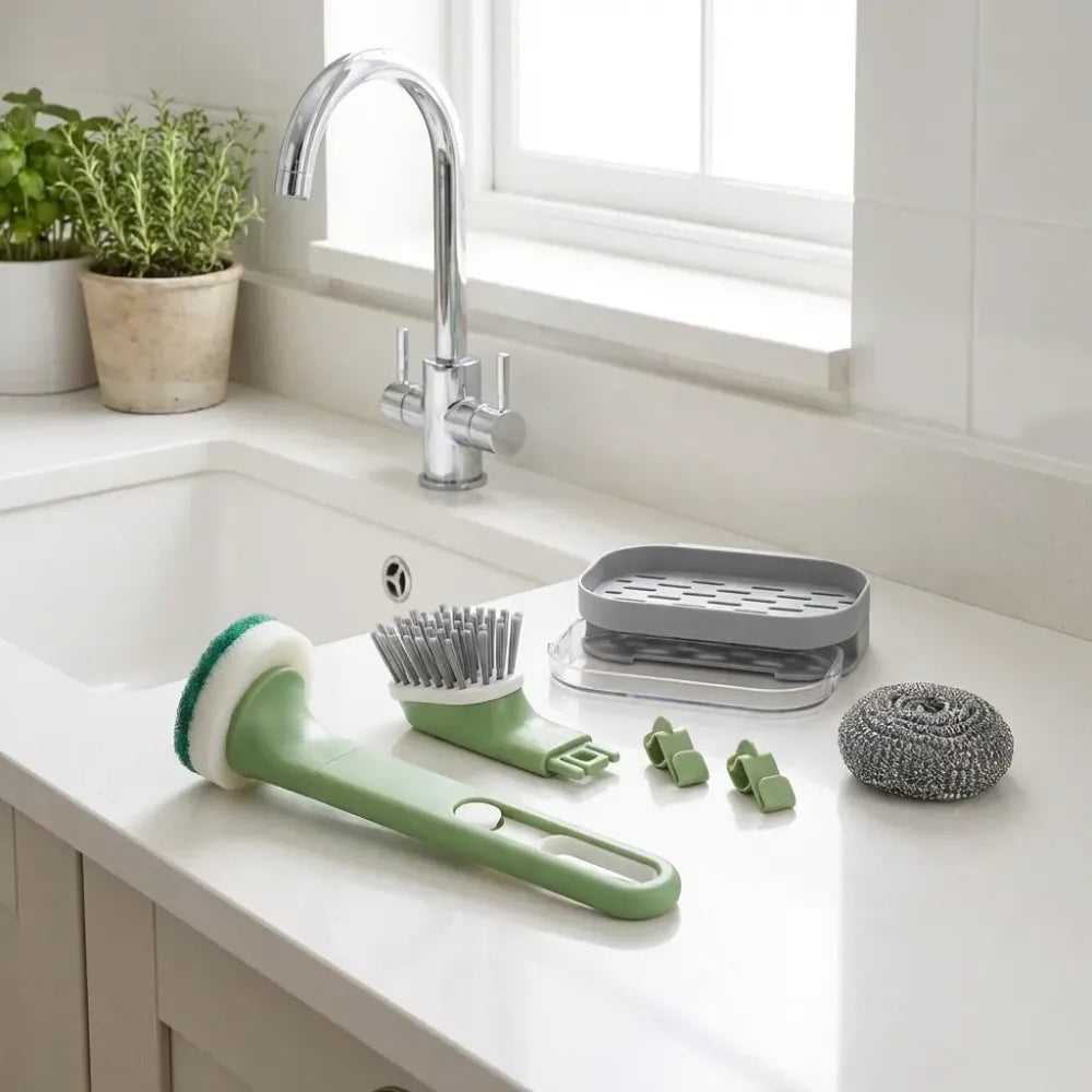 Versatile dish brush set - home & kitchen