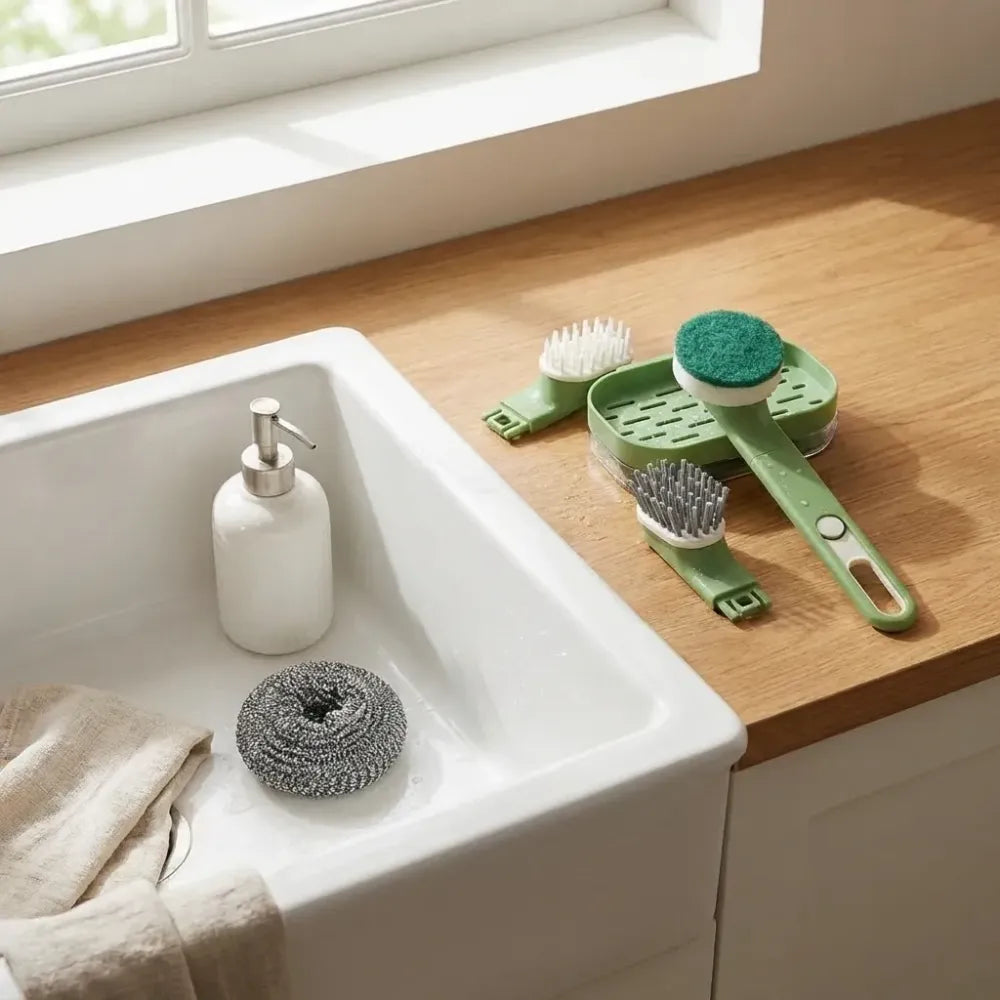 Versatile dish brush set - home & kitchen