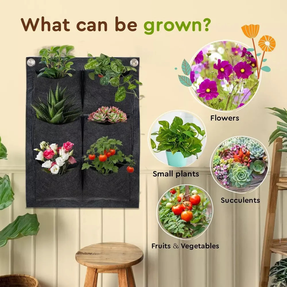 Vertical wall planter set