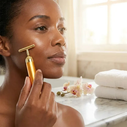 Vibrating facial massage tool - health care