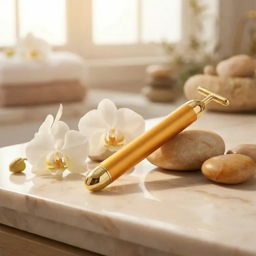 Vibrating facial massage tool - health care