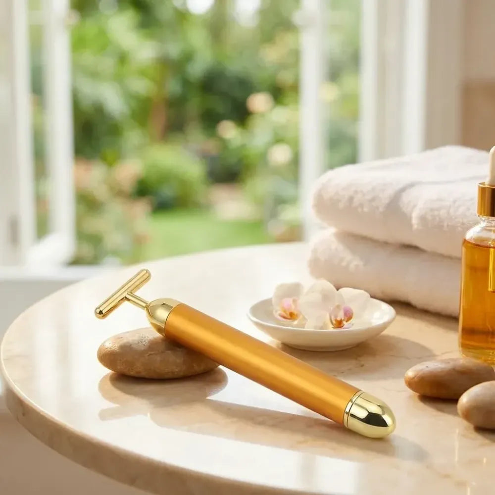 Vibrating facial massage tool - health care