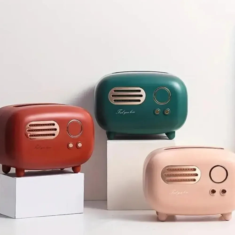Vintage radio tissue holder